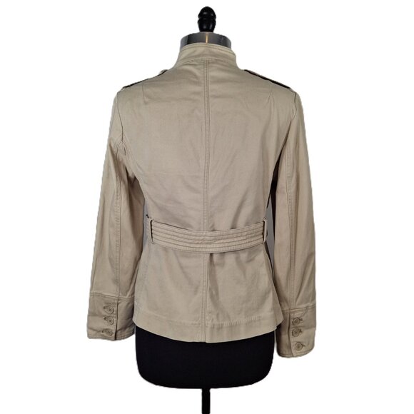 Jessica Sport Y2K Vintage Military Safari Cargo Jacket Blazer Sz 12 Khaki Travel - Picture 4 of 16